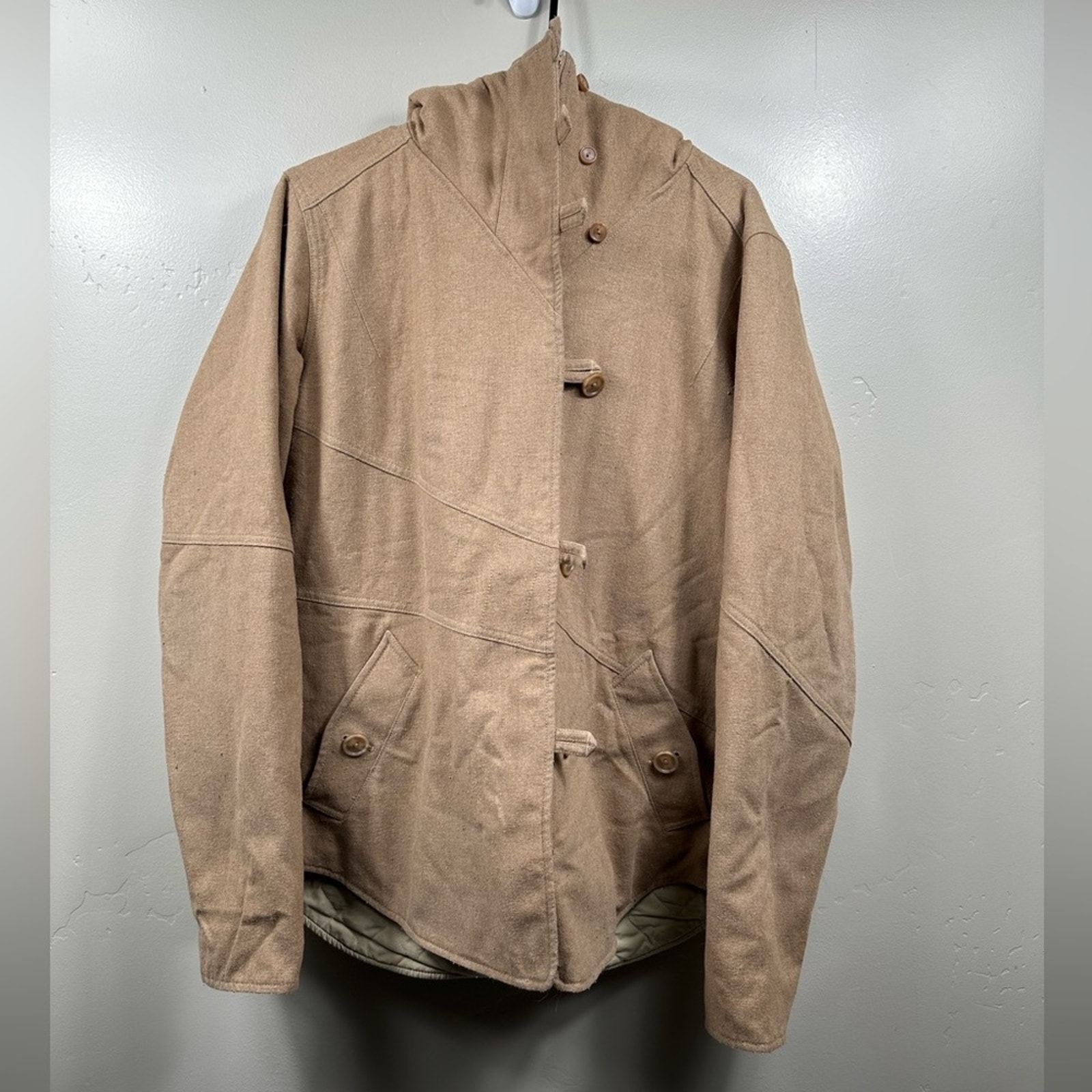 Patagonia Felted Recycled Wool Reversible Jacket Size Xl - Camel Brown